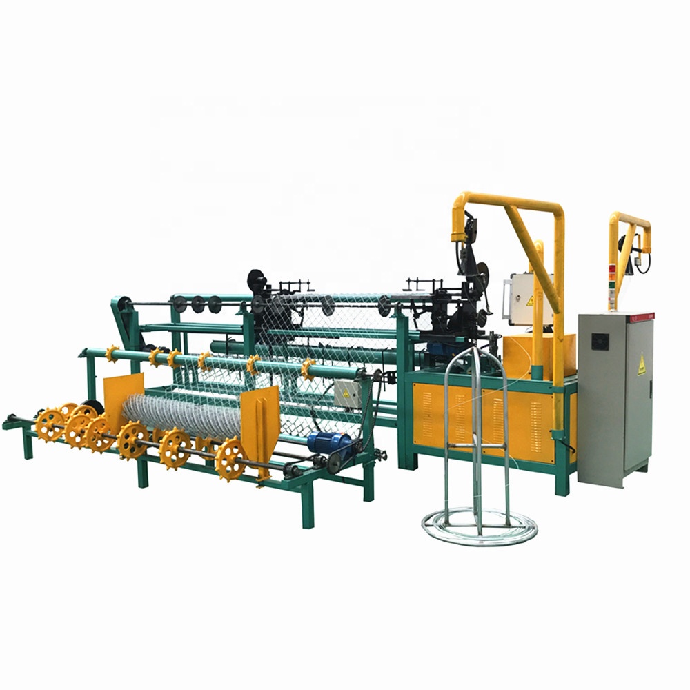 Automatic CNC double wire chain link fence machine with PLC control