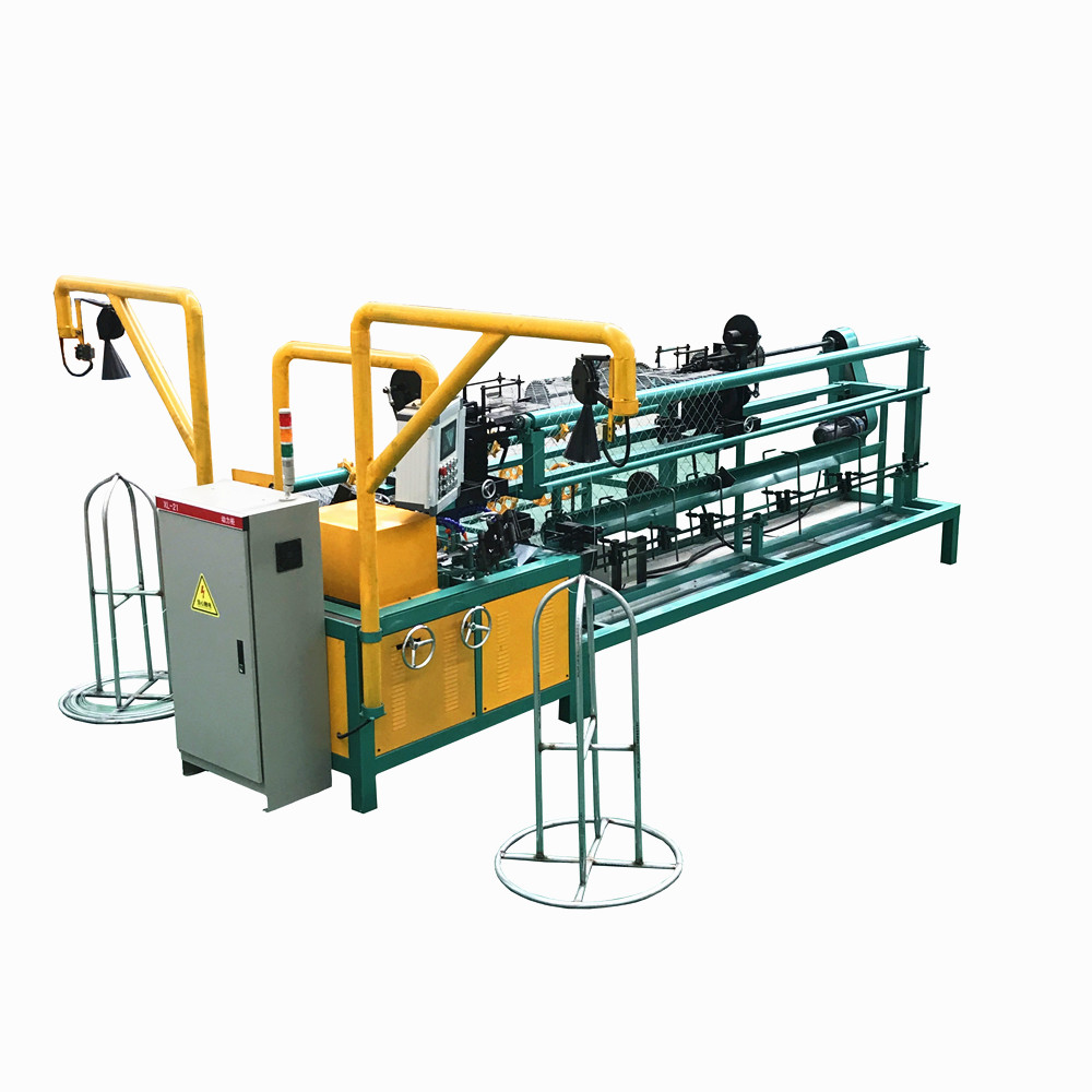 Automatic chain link fence machine with PLC control