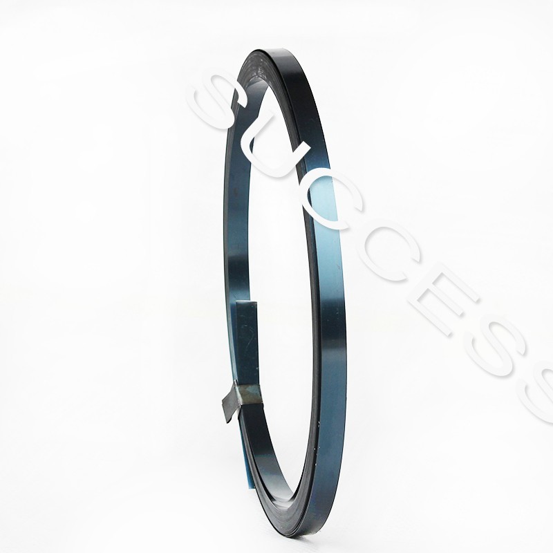 Bluing steel strips for packing and binding