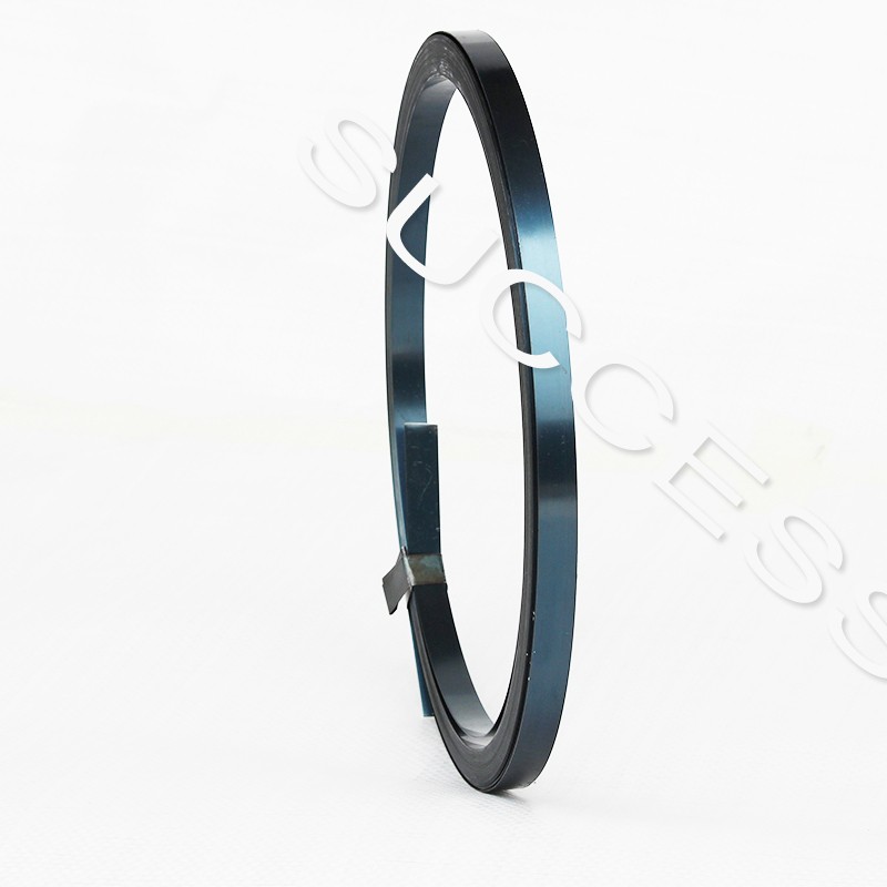 Bluing steel strips for packing and binding
