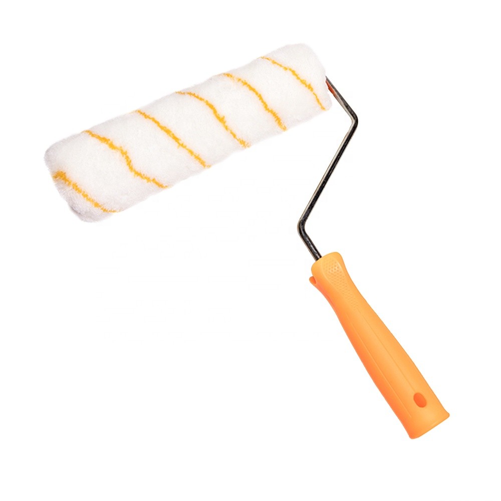 decorative base tool polyester plastic handle textured oil paint roller brush