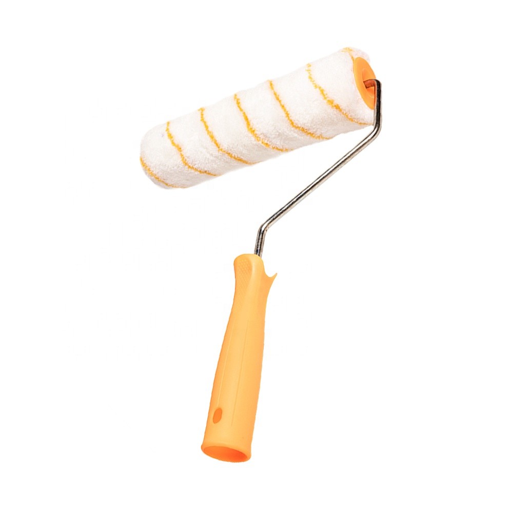 decorative base tool polyester plastic handle textured oil paint roller brush