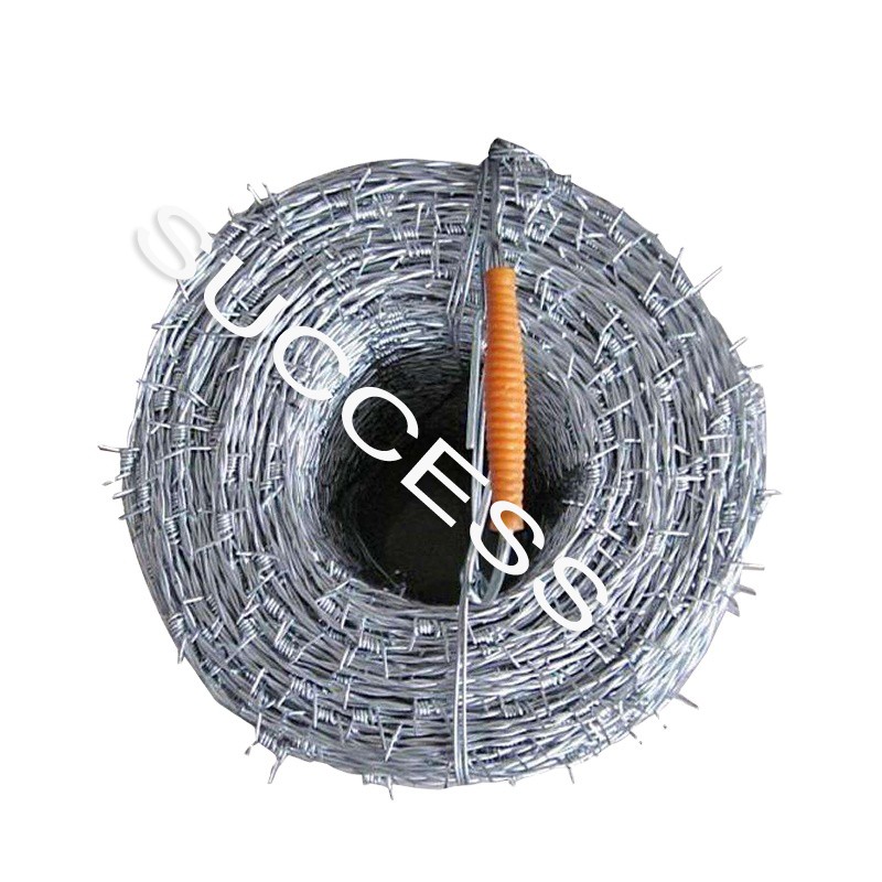 2mm thickness 125mm distance galvanized wire twisted barbed wire
