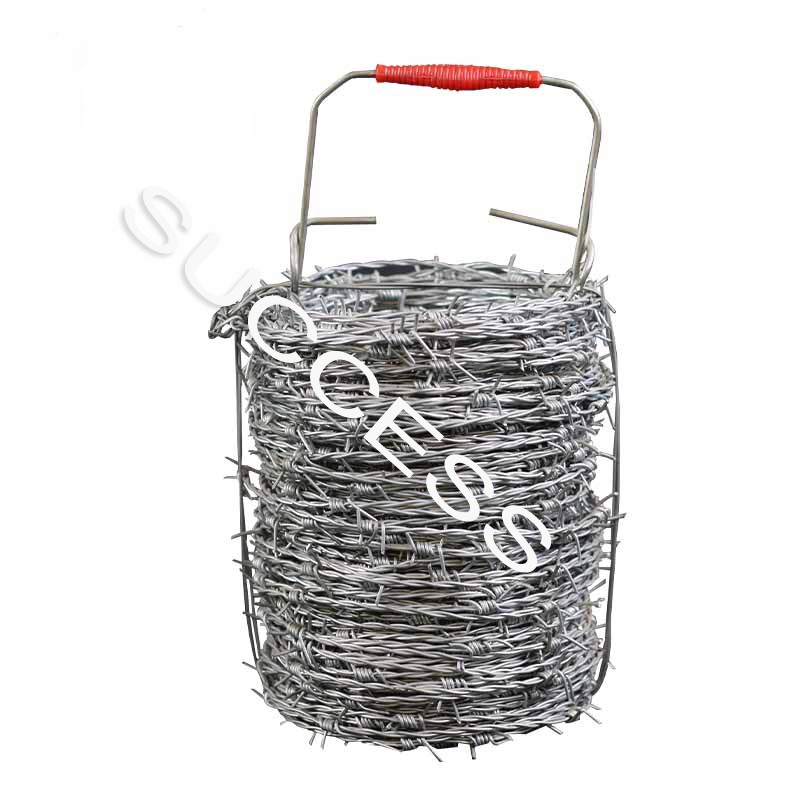 2mm thickness 125mm distance galvanized wire twisted barbed wire