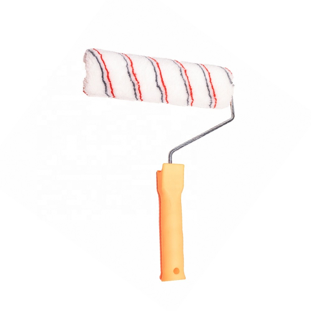 long lasting painting tool 4 inch white microfiber roller refill plastic handle paint roller brush