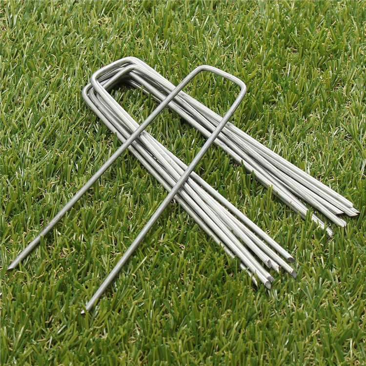 steel turf pegs U shape nails ground pin ground stake sod landscape fence staple garden securing pegs